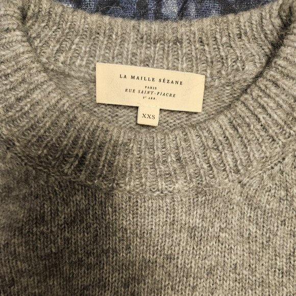 Sezane Samuel Wool Jumper, Mottled Grey Size XXS - Picture 4 of 6